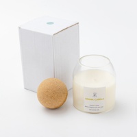 Boîte cadeau personnalisée bougie bougies biodégradables avec boîte boîte bougie de cire de soja biologique personnaliser en gros fleur