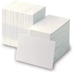 Em estoque atacado de alta qualidade para impressão atacado id comercial cartão em branco de PVC de plástico branco