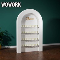 Support mural transparent en acrylique détachable WOWORK 2026 pour présentation de champagne, idéal pour la décoration de mariages et de fêtes (vente en gros)
