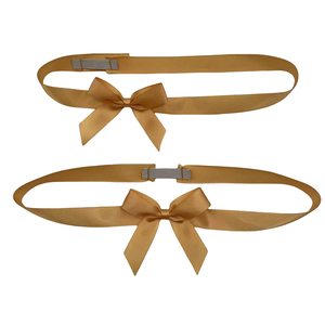 Trước gắn <span class=keywords><strong>Ribbon</strong></span> cung với ban nhạc đàn hồi cho hộp trang trí Handmade Satin Quà tặng Cung cho gói quà tùy chỉnh logo in - Product Image 3