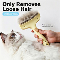 Peigne démêlant universel ABS monobloc à design incurvé pour chats et chiens, outil de démêlage de luxe et élégant