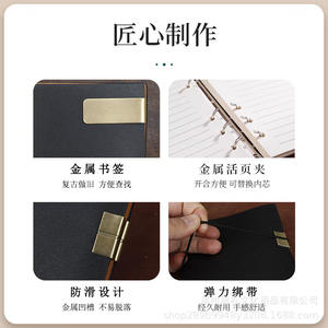 Cuaderno Moli Creative A7 Rojo con Correa de Cuero Suave, Clip de Aluminio, Encuadernación Cosida, Diario de Viaje, Papel de 70g - Product Image 5