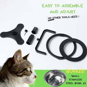 Comederos Elevados Ajustables Negros para Mascotas, Comedero Inclinado para Perros y Gatos, Gran Venta - Product Image 5
