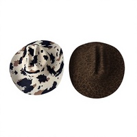 Chapeau unisexe en feutre 100% laine style Dobby, réglable, avec ruban et accessoires en corde imprimés par sublimation, pour une utilisation en toutes saisons