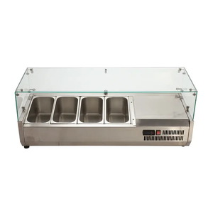 Estación de preparación de condimentos refrigerados, nevera para preparación de ensaladas, para <span class=keywords><strong>restaurante</strong></span>, Comercial - Product Image 1