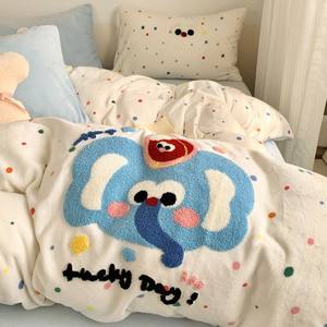 Vente chaude 2025, applique brodée, mignon, doux, chaud, écologique, automne-hiver, double face, quatre pièces, polyester laitier, maison, hôtel - Product Image 2