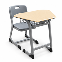 Bureau et chaises de nidification compacts avec structure renforcée, parfaits pour les écoles internationales et les centres de formation.
