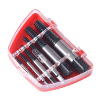 Juego de brocas extractoras de tornillos con guía, para remover tornillos rotos o dañados, juego de extracción rápida y fácil.