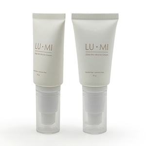 Tube Pompe Vide en Plastique Beige de 25 ml Personnalisable en Gros pour Crème <span class=keywords><strong>Miracle</strong></span>, Crème <span class=keywords><strong>BB</strong></span>, Crème Solaire, Crème Visage - Product Image 4
