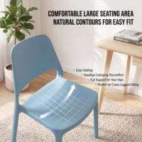 Chaise de conférence empilable moderne et écologique en plastique, durable, capacité 150 kg, siège public, gain de place, en PP, pour bureau commercial