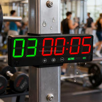 Minuteur de sport numérique professionnel, mini, 1,5 pouce, étanche, magnétique, portable, pour entraînement à domicile, avec batterie