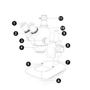 Kính Hiển Vi Mắt Tròn Tiêu Cự Simul 0750, Âm Thanh Nổi Mikroskop Dùng Trong Giảng Dạy Sửa Chữa Công Nghiệp