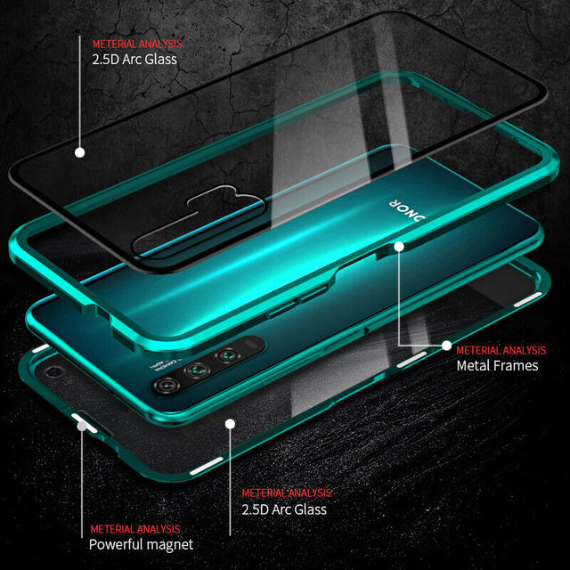 360 Magnetic Front&Back Tempered Glass Case Cover for Huawei Nova 5/6/7 PRO SE