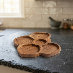 Plateau de service rectangulaire en bois d'acacia, fait main, écologique, durable, couleur naturelle, idéal pour les fêtes, la maison, les hôtels et les restaurants - Product Image 1