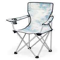 Chaise de camping en gros pour événements en plein air avec porte-gobelet latéral et logo et motif personnalisés pour la détente en bord de lac