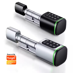 調整可能なシリンダーサイズのアルミ合金製キーレスTuya TTlock BLE Mifareカード対応デジタルスマートドアノブロック（メカニカルキーパッド付き） - Product Image 2