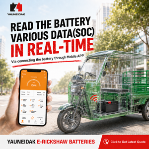 Paket Baterai Lithium Ion LiFePO4 Yauneidak HX-12400S 72V 5000 Siklus Keamanan Tinggi Bersertifikasi CE -35~55 untuk Becak Toto - Product Image 3