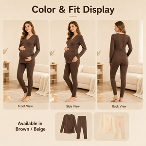 Venta al por Mayor/OEM de Fábrica: Conjunto de Ropa Interior Térmica para Mujeres Embarazadas, Ropa de Maternidad de Calidad para Posparto y <span class=keywords><strong>Lactancia</strong></span>, Pijamas de <span class=keywords><strong>Lactancia</strong></span> - Product Image 6