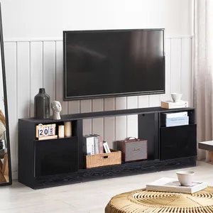 欧式现代客厅家具简易电视架木墙单元带壁炉电视柜