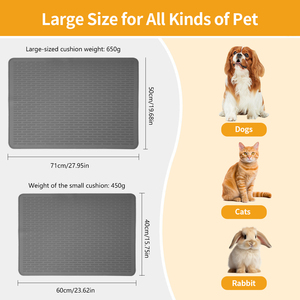 Silicone pet meal <b>mat</b> for cat bowls anti-slip and spill-proof <b>large</b>-sized cat meal <b>mat</b> easy-to-clean dog meal <b>mats</b> feeding <b>mat</b> - Product Image 5