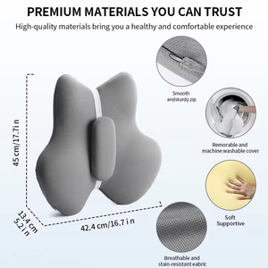 Cintura regolabile per alleviare il dolore alla schiena, cintura di supporto lombare, cuscino in memory foam per la correzione della postura seduta e il supporto completo per il dolore lombare - Product Image 3