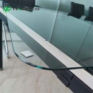 Muebles modernos Vidrio templado superior 40 "Mesa de comedor redonda Decoración industrial Corte a medida - Product Image 6