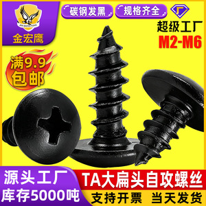 Tornillos Autorroscantes Phillips de Cabeza Plana Negros Jinhongying, M3 M4 M5 M6, Acero al Carbono Grado 4.8, para Uso en Construcción - Product Image 5
