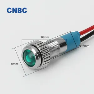 Panel de luz led indicadora de metal, 6mm, 8mm, 10mm, 12mm, 12v, 24v, 220v
