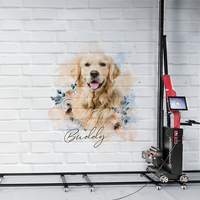 Impresora de pared de inyección de tinta UV para publicidad TCP1000 HD, equipo de máquina, efecto 3D, impresora de pared de papel de arte Vertical automática