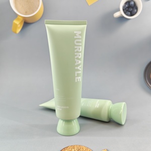 Tubo de Crema Personalizado a Precio de Fábrica, Tubo Cosmético de Plástico, Diseño Personalizado, 100 ml, Color Verde, Tapa en Forma de Lazo, Tubo con Tapa de Rosca - Product Image 2