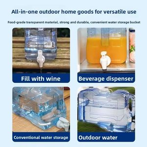 Bouteille carrée en PETG pour le stockage d'eau pour les sports de plein air, le camping, les voyages, avec robinet, pour la maison, le dortoir, réservoir d'eau potable, vaisselle de boisson - Product Image 5