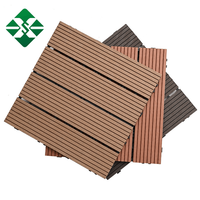 Dalles de terrasse extérieures antidérapantes en WPC à assembler soi-même pour jardin, avec revêtement de sol en composite extérieur emboîtable, dalles de sol en WPC pour intérieur