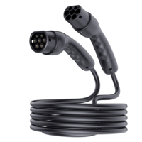 Câble de charge EV de type 2 personnalisé OEM, 32A 11kW 22kW, prise mâle/femelle IEC 62196 de type 2, câble de chargeur de voiture électrique portable, vente en gros