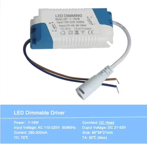 Fuente de Alimentación de Alta Calidad con Atenuación de Luz, 3W 5W 7W 8-10W 15W 15-24W, Enchufe CC, Adaptador de Controlador <span class=keywords><strong>LED</strong></span>, <span class=keywords><strong>Transformador</strong></span> para <span class=keywords><strong>Downlight</strong></span> <span class=keywords><strong>LED</strong></span> - Product Image 2