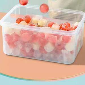 <span class=keywords><strong>Mini</strong></span> bacs à glaçons en plastique avec couvercle Molde De Cubitos De Hielo Container Cube Model Tray for Whiskey Silicone Ice Ball Molde - Product Image 4