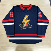 Jersey Hoki Es Bergaris Fashion, Seragam Hoki Es Sublimasi Kustom untuk Pria, Pakaian Pertandingan