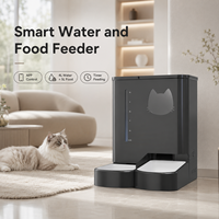 Distributeur automatique de nourriture pour animaux de compagnie intelligent, écologique, moderne, 4L d'eau, 5L de nourriture, minuterie à distance via application, double alimentation, avec caméra