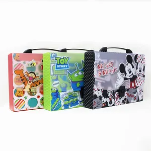 PP Portable Office Bag Study File Box Cartoon Custom Plastic Children File Folder Box