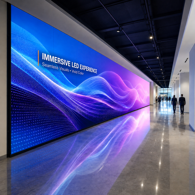 Large Format Indoor LED Video Wall Seamless High Definition Display Screen for Corporate Hallway Exhibition and Advertising