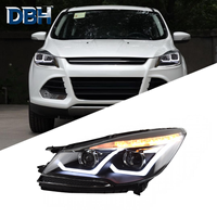 Pièces automobiles pour Ford Kuga 2013-2016, ensemble de phares LED modifiés, DRL LED, bi-xénon, double faisceau, lentille de phare, montage direct, plug & play