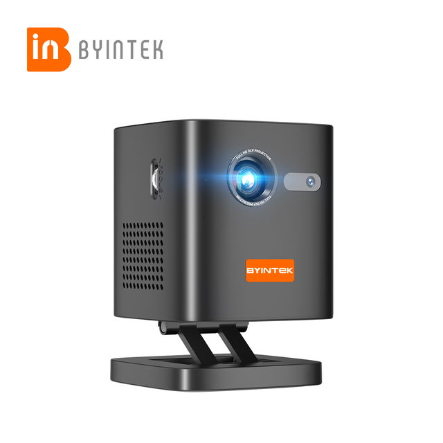 Byintek P19+3D Mini Projector 20-Year Factory Android 9.0 Home Game Outdoor Portable with Battery for Category 4K Projectors