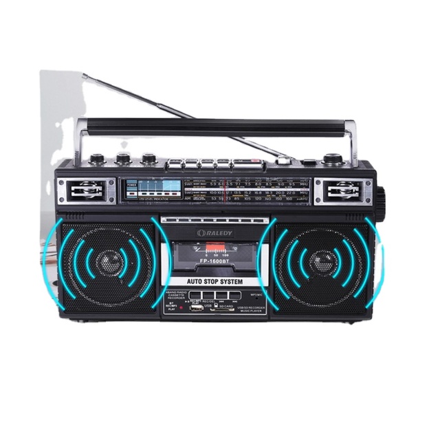 Factory Wholesale Walkman Radio Portable Four-band Student Tape Blue-Too-Th USB SD
