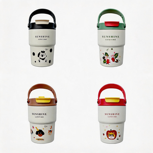 Cartoon Portable Vacuum Insulated Stainless Steel Customized Logo Mini Handheld Business Cup 304 Stainless Steel Vacuum <b>Bottle</b> - Product Image 4