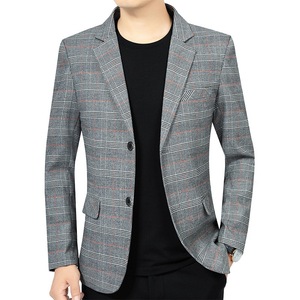 Giacca <span class=keywords><strong>Blazer</strong></span> da <span class=keywords><strong>uomo</strong></span> di alta qualità Casual giacca da <span class=keywords><strong>uomo</strong></span> a <span class=keywords><strong>righe</strong></span> primavera autunno - Product Image 5