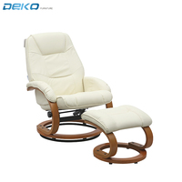 Meuble avec repose-pieds, cuir épais, moderne, design de salon