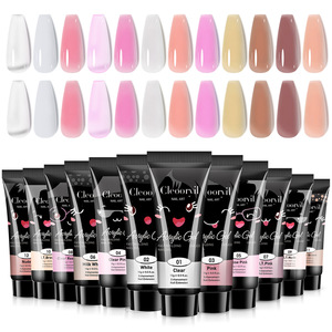Kit de gel acrylique professionnel 15ml 30ml UV Cleoorvil 12 couleurs - Ensemble d'extension de gel poly pour ongles pour <span class=keywords><strong>nail</strong></span> <span class=keywords><strong>art</strong></span> DIY et salon - Product Image 1