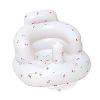 Fauteuil gonflable pour bébé en PVC, motif ours mignon, siège d'apprentissage pour nourrisson avec colonne de soutien de sécurité, antidérapant et gonflable