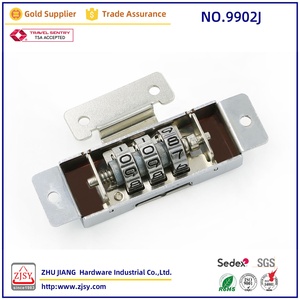 <span class=keywords><strong>Serrure</strong></span> à combinaison intégrée 9902J en alliage <span class=keywords><strong>de</strong></span> zinc, à montage encastré, avec cache <span class=keywords><strong>de</strong></span> protection pour valise, coffret et boîte à outils - Product Image 2