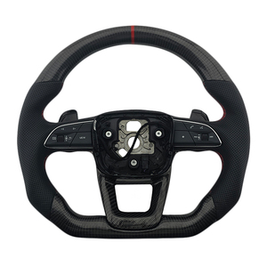 Nuevo Producto, Volante de Cuero y Fibra de Carbono para Modelos Audi A3 A4 A4L A5 A7L A8 5 7 B9 A6 R8 - Product Image 1