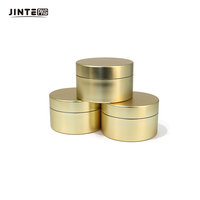 Pot en plastique rond personnalisé universel pour crème cosmétique PETG 100ML avec couvercles dorés